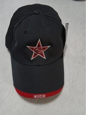 OGIO Black and Red Baseball Cap with Star Logo NWT